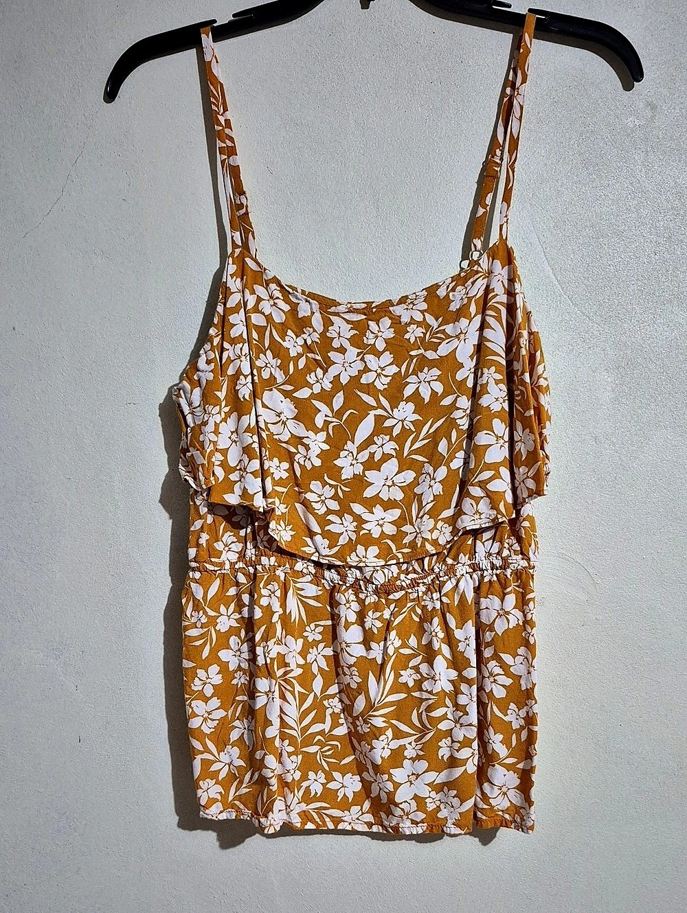 Old Navy Floral Mini Dress in Brown & White Size Medium